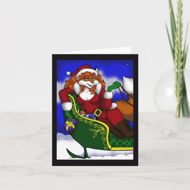 Santa Fox Notecard (Front)