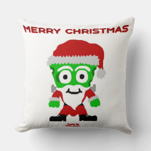 Santa FrankenCheese Square Throw Pillow