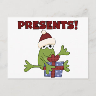Santa Frog Tshirts and Gifts Holiday Postcard