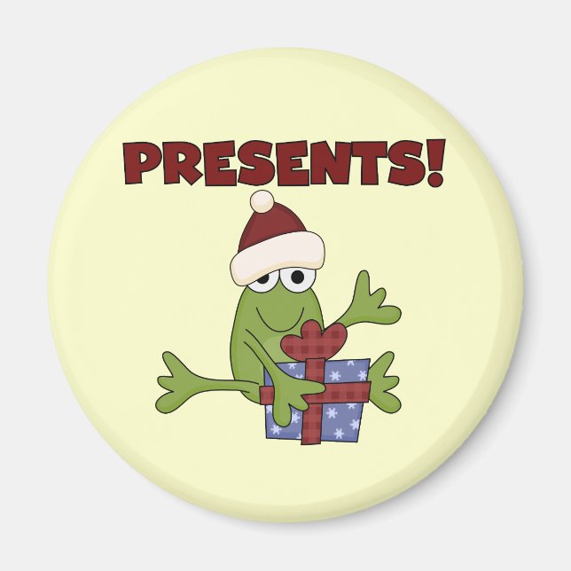 Santa Frog Tshirts and Gifts Magnet (Front)