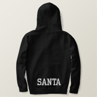 SANTA Fun & Playful Sports Font Embroidered Hoodie