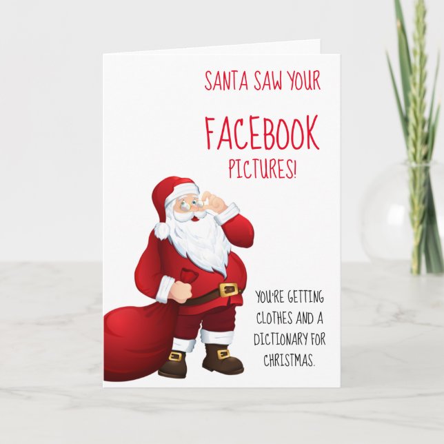 Santa Funny Christmas Card (Front)