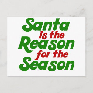 Santa funny christmas humor parody holiday postcard