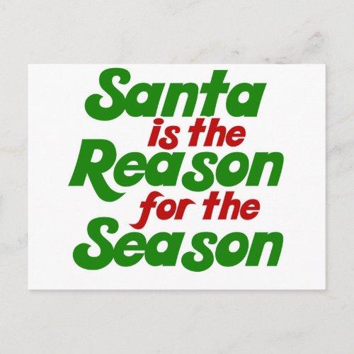 Santa funny christmas humor parody holiday postcard