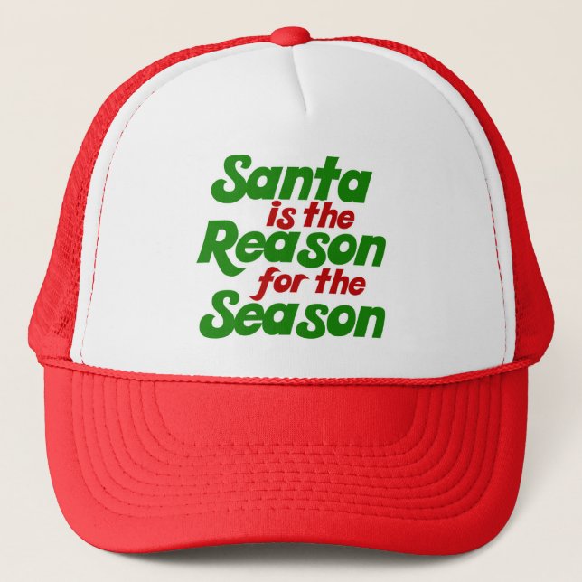 Santa funny christmas humor parody trucker hat (Front)