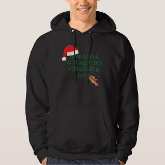 Santa gains letter black hoody