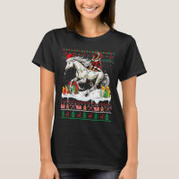 Santa German Shepherd Riding Horse Christmas Sweat