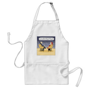 Santa Gets Some Advice Adult Apron