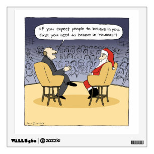 Santa Gets Some Advice - Christmas Therapy Wall Decal