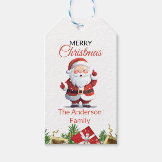Santa Gift Tag, Christmas Gift Tags, Cute Santa Tags