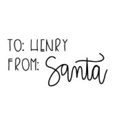 Santa Gift Tag Stamp (Front)