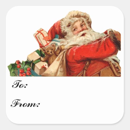 Santa Gift Tag Sticker