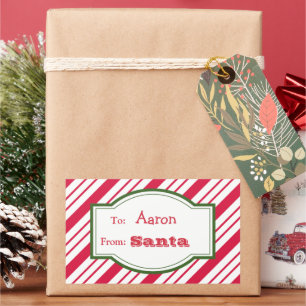 Santa Gift Tag Stickers