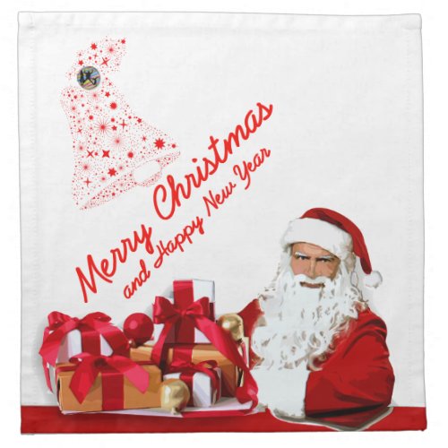 Santa Gifts Cloth Napkins_set of 4 12x12