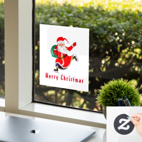 Santa _ Gifts for Everyone _ Fun _ Merry Christmas Window Cling