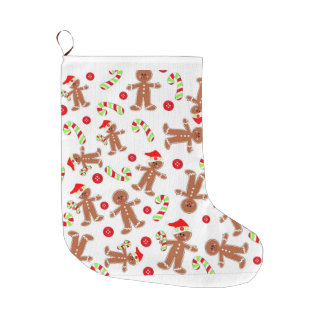 Gingerbread Man Christmas Stockings & Gingerbread Man Xmas Stocking ...