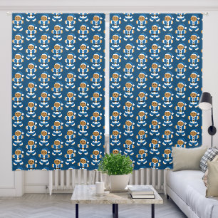 Santa Gingerbread Man Christmas Blackout Curtains