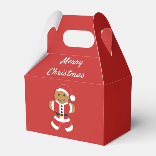 Santa Gingerbread Man Christmas Favor Boxes