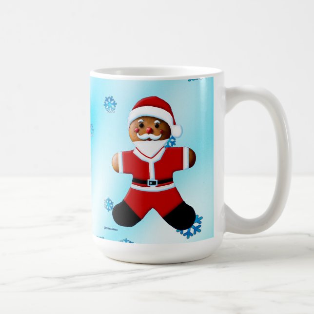 Santa Gingerbread Man Coffee Mug (Right)