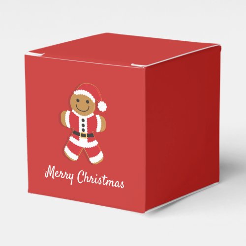 Santa Gingerbread Man  Favor Box