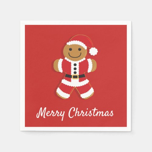 Santa Gingerbread Man  Paper Napkin