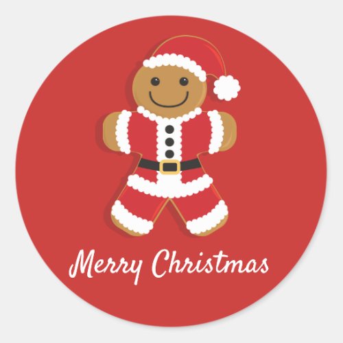 Santa Gingerbread Man  Sticker