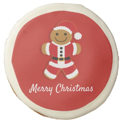 Santa Gingerbread Man  Sugar Cookie