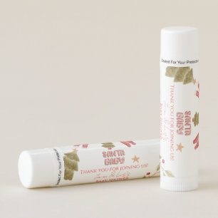 Santa Girl Boy Holiday Baby Shower   Lip Balm