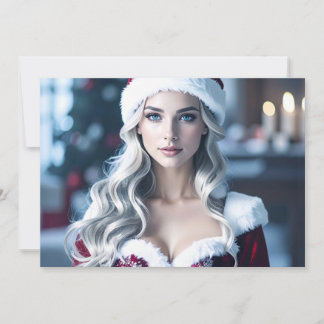 Santa Girl Holiday Card