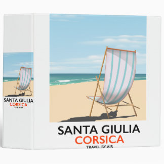 Santa Giulia Corsica "travel by air" beach poster 3 Ring Binder