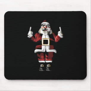 Santa Giving the Finger Mouse Pad
