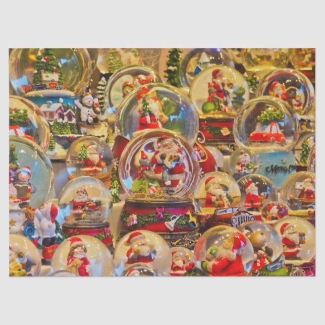 santa globes tissue paper (Front)
