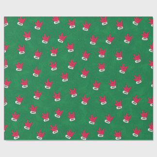 Santa Glove ASL I Love You Gift Wrap Paper