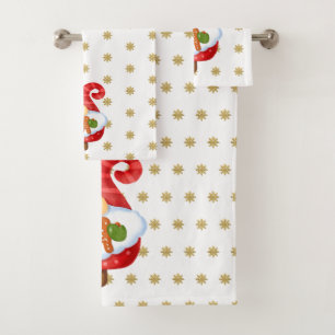 Santa Gnome Bath Towel Set