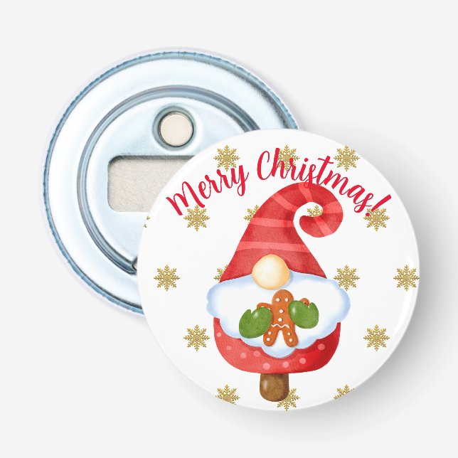 Santa Gnome  Bottle Opener (Front)