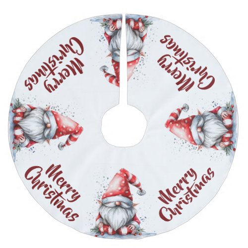 Santa Gnome Brushed Polyester Tree Skirt