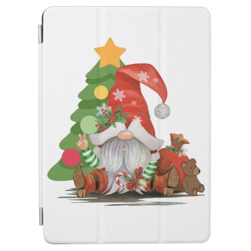 Santa Gnome_ Funny Christmas Gnome Design  T_Shirt iPad Air Cover