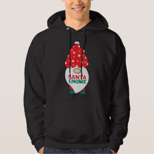 Santa Gnome Funny Gnomes Matching Christmas Pajama Hoodie