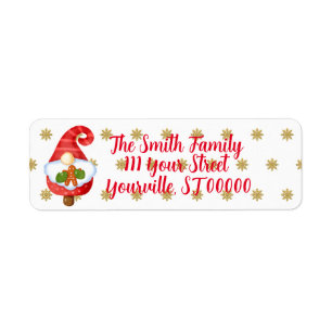 Santa Gnome Label