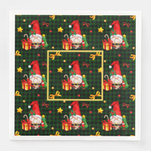 Santa Gnome Paper Dinner Napkins
