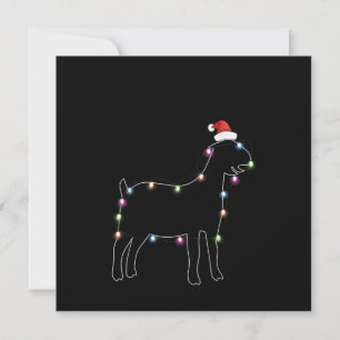 Santa Goat Christmas Color Led Light Xmas Goat Invitation