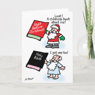 Santa & God - Holiday Card