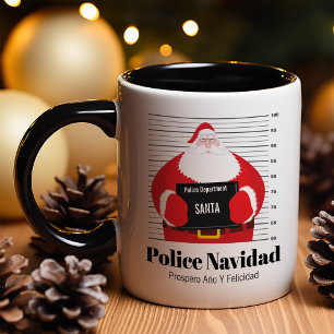 Santa Goes to Jail Customizable Christmas Mug