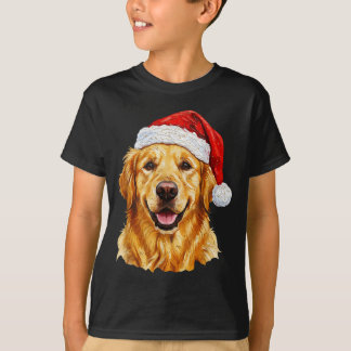 Santa Golden Retriever Christmas Golden Retriever T-Shirt