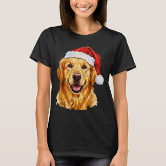 Santa Golden Retriever Christmas Golden Retriever T-Shirt