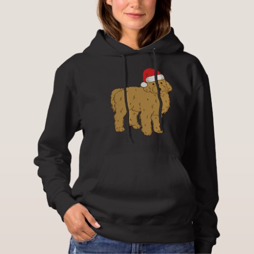 Santa Goldendoodle Winter Christmas Dog Mom Holida Hoodie