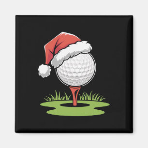 Santa Golf Ball For Christmas Golf Ball Christmas Magnet