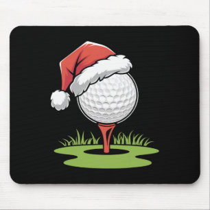 Santa Golf Ball For Christmas Golf Ball Christmas Mouse Pad