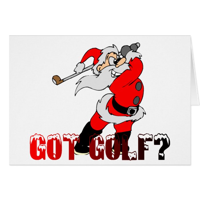 Santa Golf Cards