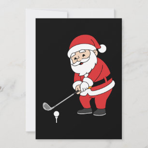 Santa Golf Club Christmas Golfer Xmas Holiday Invitation